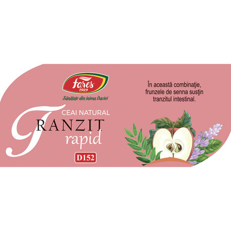 Ceai Tranzit Rapid D152, 20 plicuri, Fares 623747