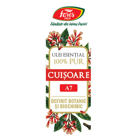 Ulei esential de cuisoare A7, 10 ml, Fares 702539