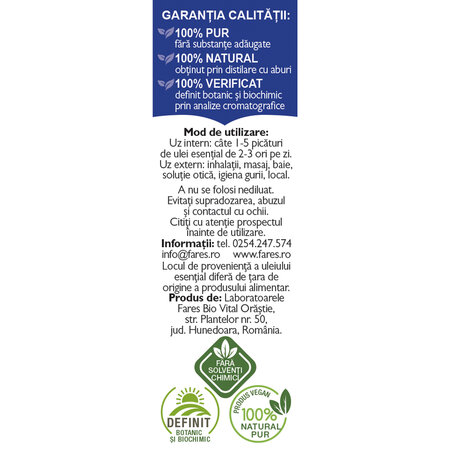 Ulei esential de tea tree A12, 10 ml, Fares 620822