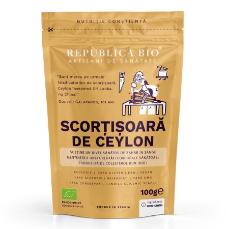 Scortisoara de Ceylon pulbere ecologica, 100 g, Republica Bio