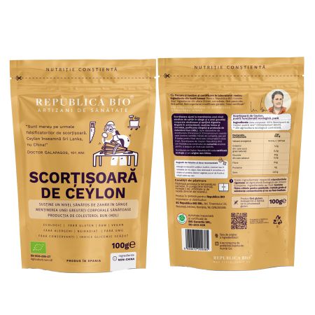 Scortisoara de Ceylon pulbere ecologica, 100 g, Republica Bio 701841