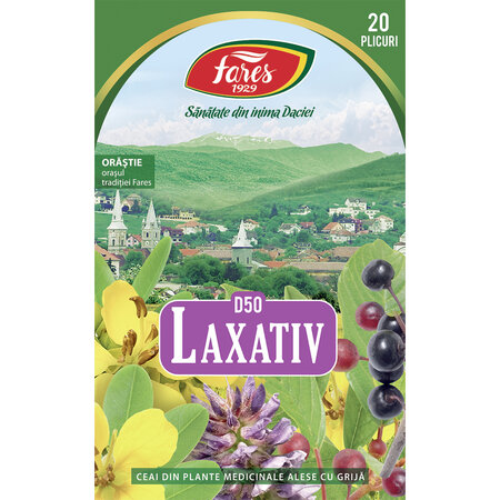 Ceai Laxativ, D50, 20 plicuri, Fares 623541