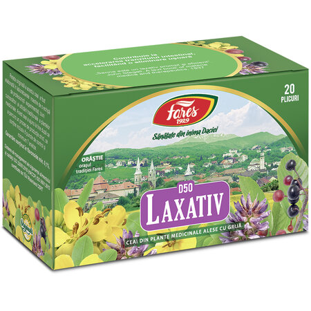 Ceai Laxativ, D50, 20 plicuri, Fares