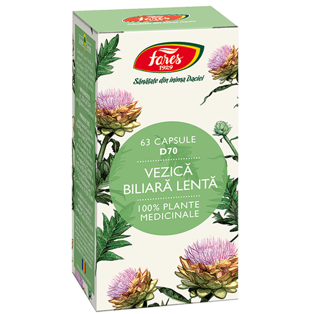 Vezica Biliara Lenta,  D70, 63 capsule, Fares