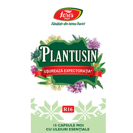 Plantusin usureaza expectoratia R18, 15 capsule, Fares 614323