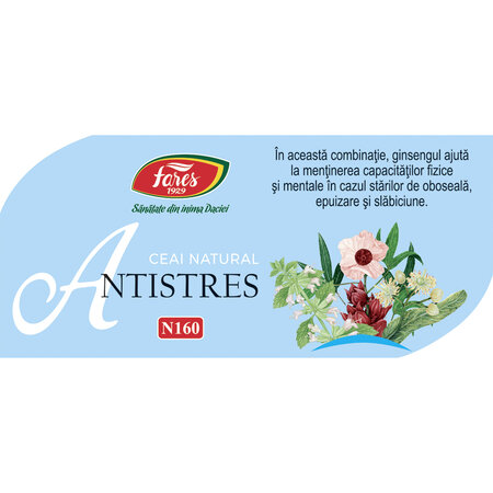 Ceai antistres, N160, 20 plicuri, Fares 624008