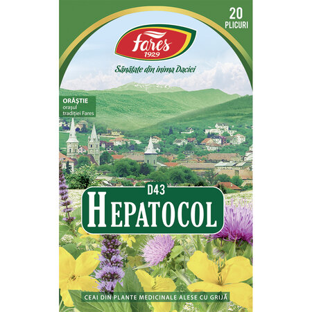 Ceai Hepatocol, D43, 20 plicuri, Fares 623535