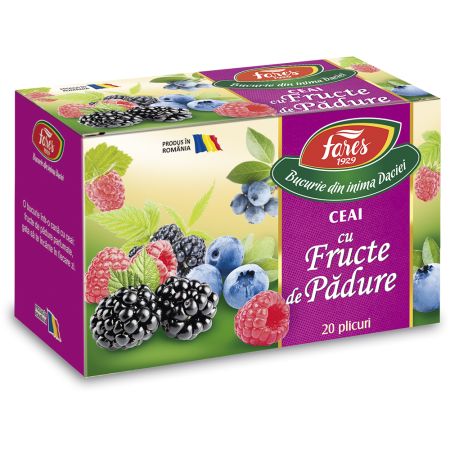 Ceai fructe de padure, Aromfruct, 20 plicuri, Fares