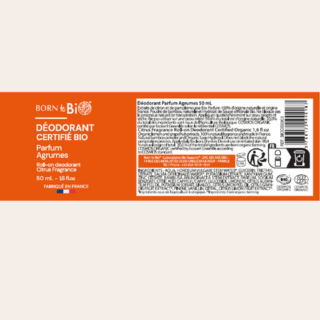 Deodorant Bio Roll On cu Citrice, 50 ml, Born to Bio 724719