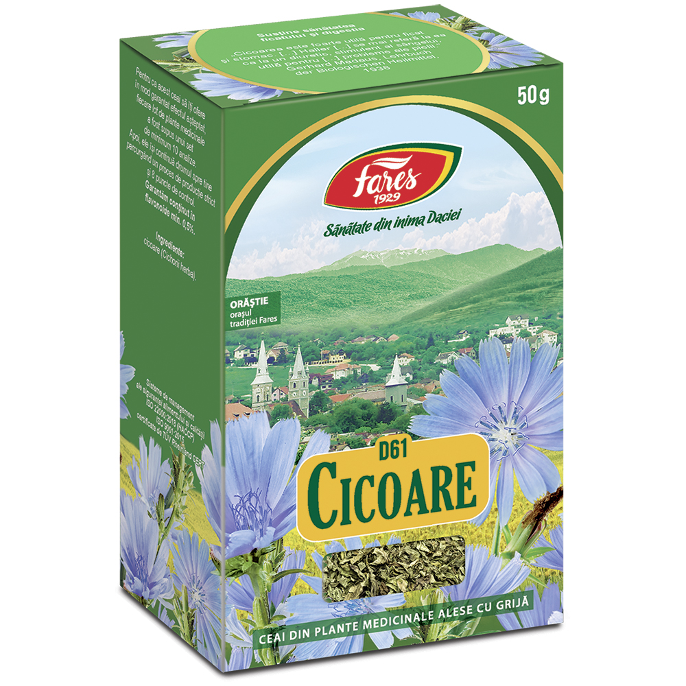 Ceai Cicoare iarba D 61, 50 g, Fares