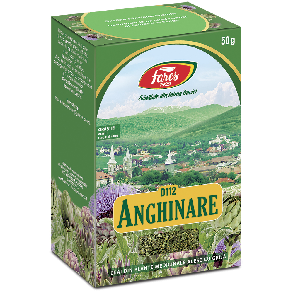 Ceai Anghinare frunze, D112, 50 g, Fares