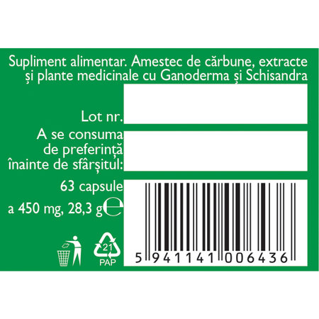 Detoxifiant cu Ganoderma, P127, 60 capsule, Fares 614145
