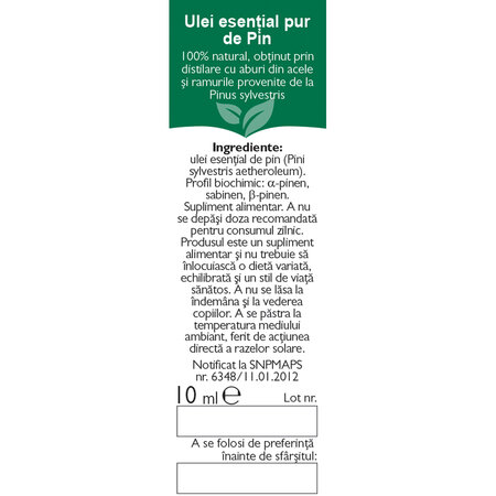 Ulei esential de pin R21, 10 ml, Fares 620808