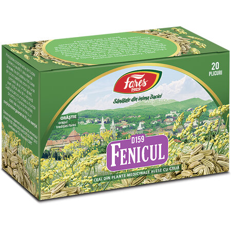 Ceai Fenicul, D159, 20 plicuri, Fares