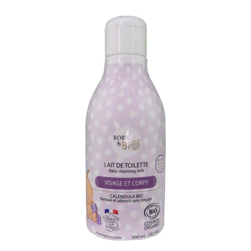 Lapte de Curatare Bio Bebe pentru Fata si Corp, 300 ml, Born to Bio