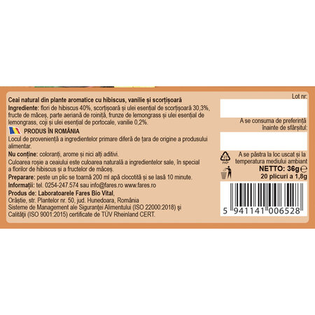 Ceaiurile Lumii 7 plante, 20 plicuri, Fares 623851