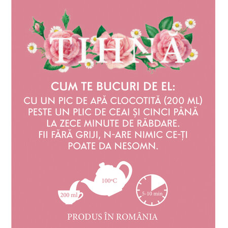 Ceai tihna cu musetel si trandafir, 20 plicuri, Fares 621177