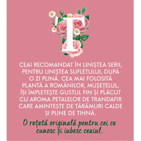 Ceai tihna cu musetel si trandafir, 20 plicuri, Fares 621176