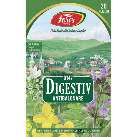 Ceai Digestiv, D147, 20 plicuri, Fares 623909