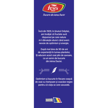 Ceai cu merisoare si coacaze, 75 g, Fares 604270