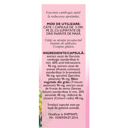 Silueta Perfecta controlul apetitului M100, 60 capsule, Fares 614056