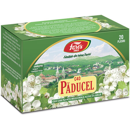 Ceai Paducel frunze si flori, C40, 20 plicuri, Fares
