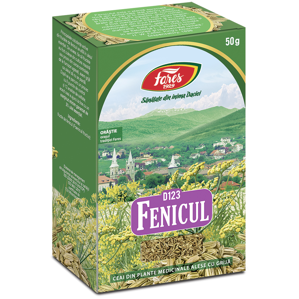 Ceai de fenicul D 123, 50 g, Fares