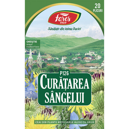 Ceai curatarea sangelui, P126, 20 plicuri, Fares 623790
