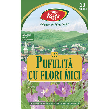 Ceai de Pufulita cu Flori Mici U 89, 20 plicuri, Fares 618527
