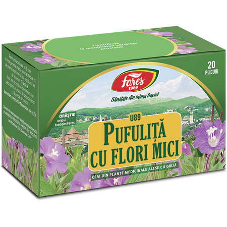 Ceai de Pufulita cu Flori Mici, U89, 20 plicuri, Fares