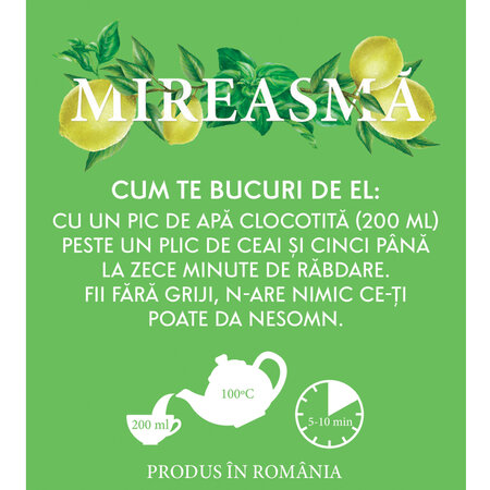 Ceai Mireasma cu busuioc si lamaie, 20 plicuri, Fares 621166