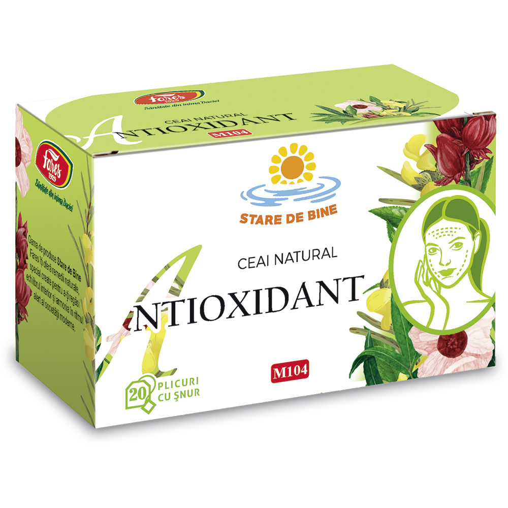 Ceai Antioxidant, M104, 20 plicuri, Fares