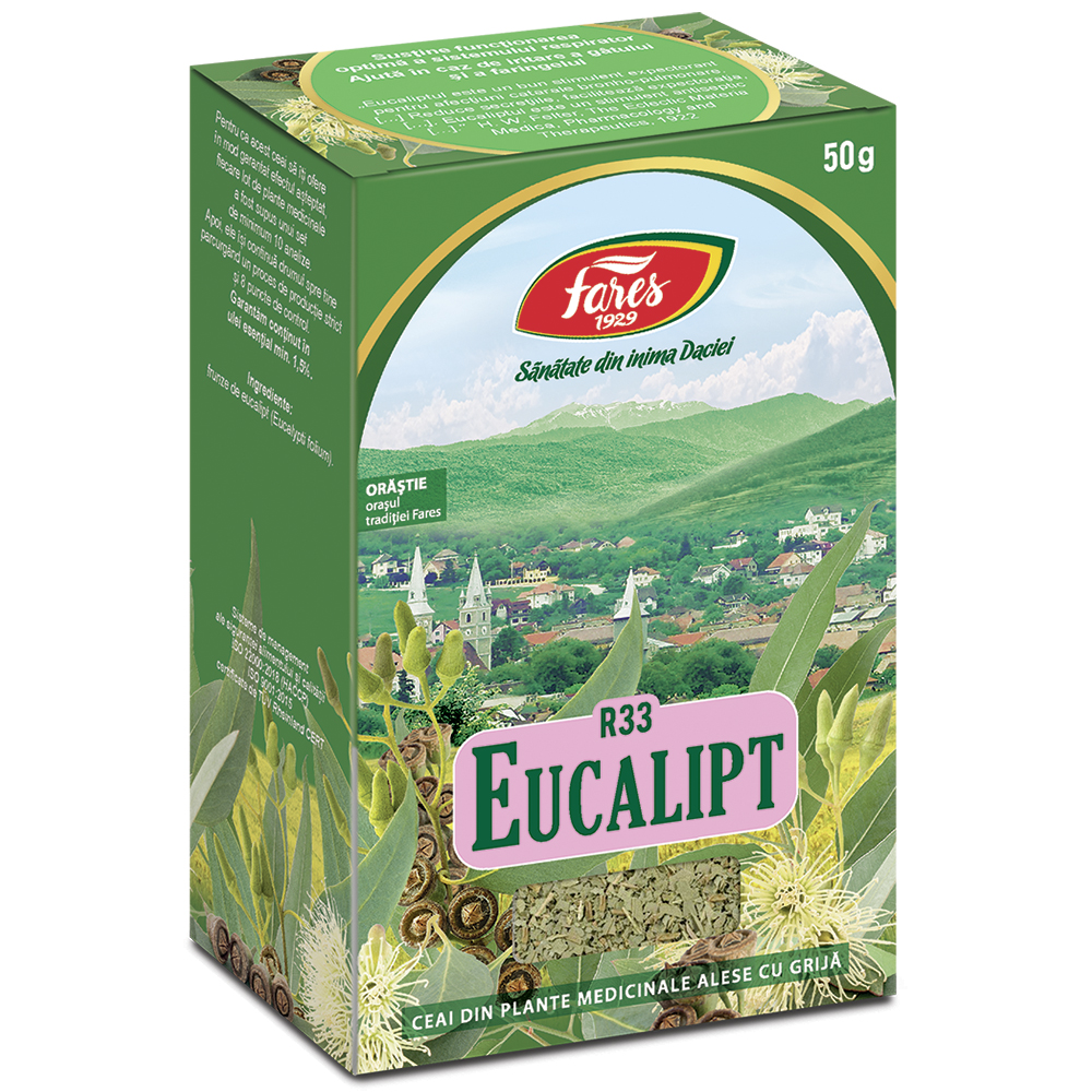 Ceai Eucalipt frunze R33, 50 g, Fares