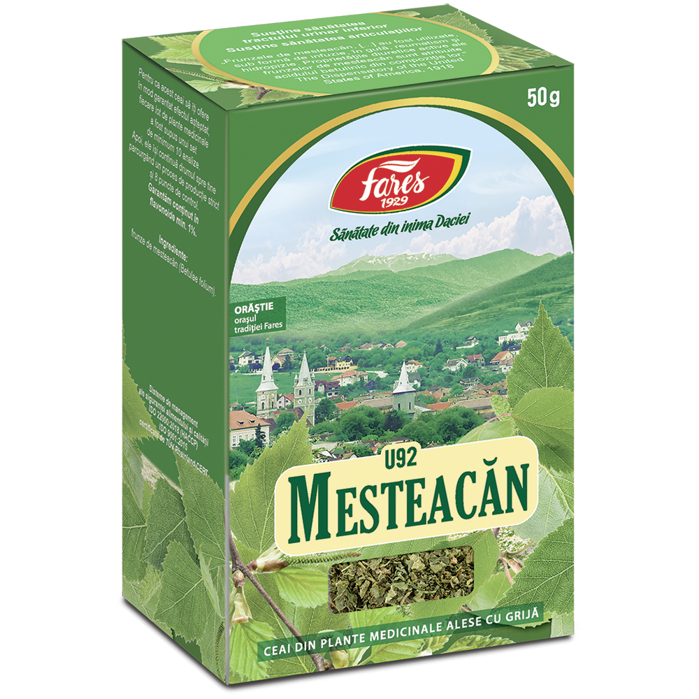 Ceai Mesteacan frunze U 92, 50 g, Fares