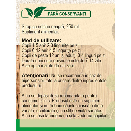 Sirop Ridiche Neagra, R28, 250 ml, Fares 620881