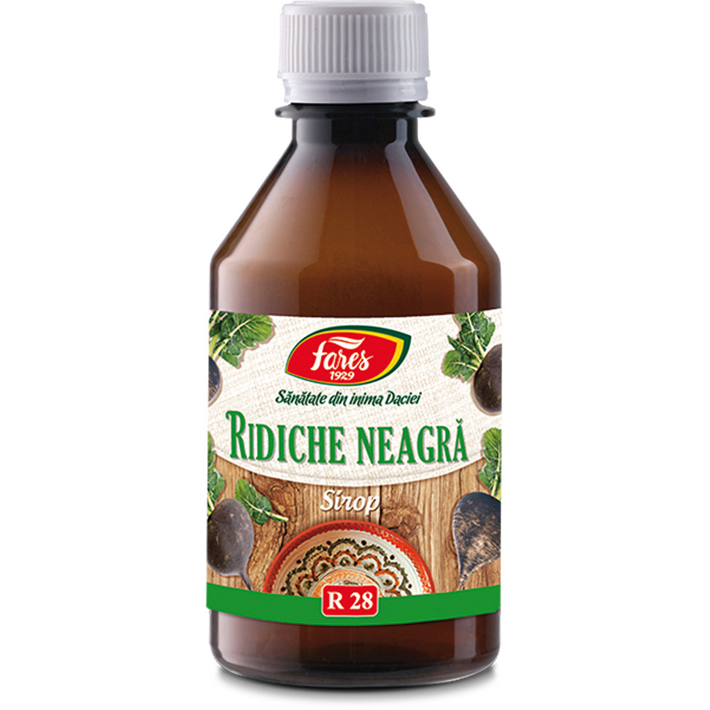 Sirop Ridiche Neagra, R28, 250 ml, Fares