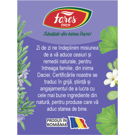 Ceai Concentrare, N163, 20 plicuri, Fares 623930