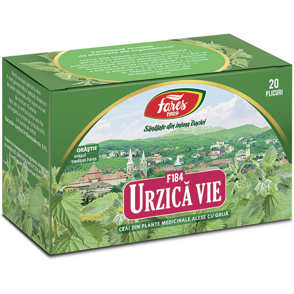 Ceai de Urzica vie F 184, 20 plicuri, Fares