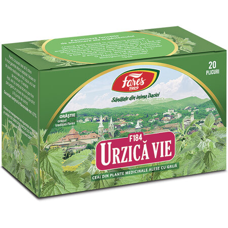Ceai de Urzica vie, F184, 20 plicuri, Fares