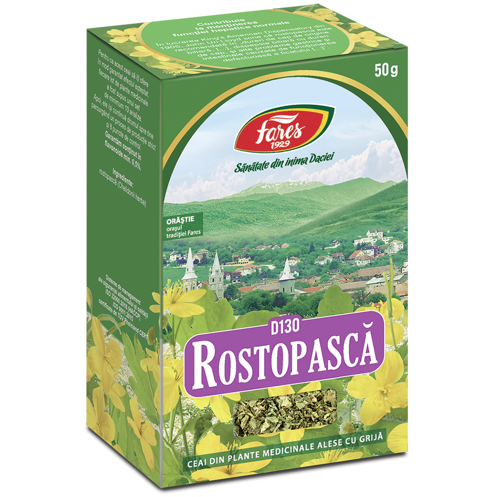 Ceai Rostopasca iarba D 130, 50 g, Fares