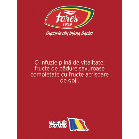 Ceai cu goji si fructe de padure Aromfruct, 20 plicuri, Fares 604237