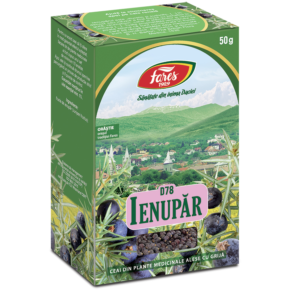 Ceai fructe de Ienupar D 78, 50 g, Fares