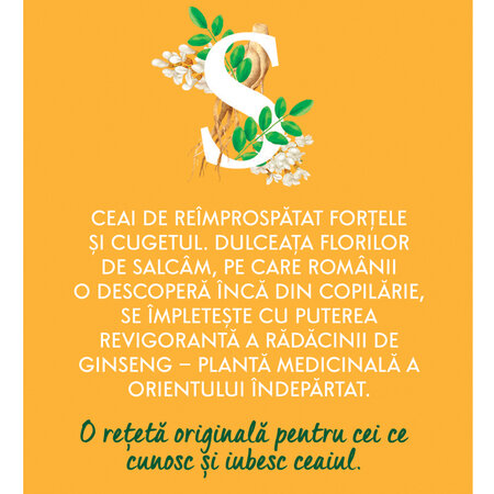 Ceai Salcam cu Ginseng Simtire, 20 plicuri, Fares 621143
