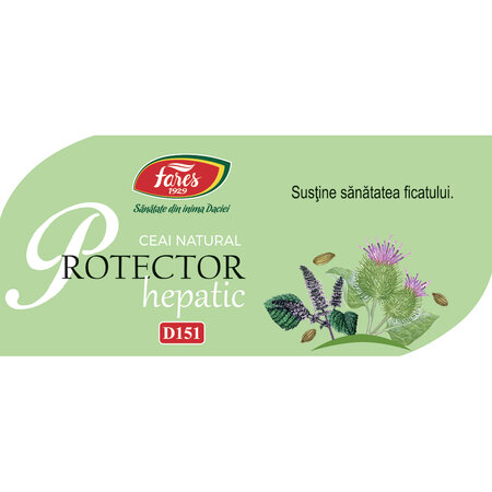 Ceai Protector Hepatic, D151, 20 plicuri, Fares 623685