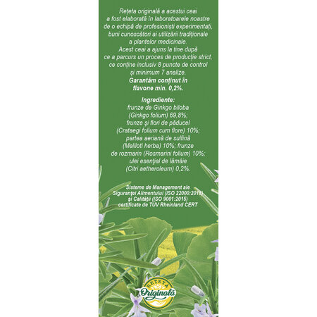 Ceai Circulatie Cerebrala, N141, 50 g, Fares 623843