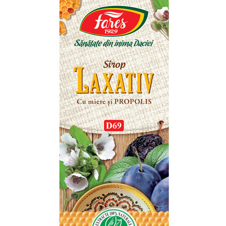 Sirop laxativ cu miere si propolis, D69, 100 ml, Fares 620873