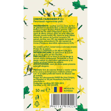 Crema Farederm, P131, 50 ml, Fares 620921