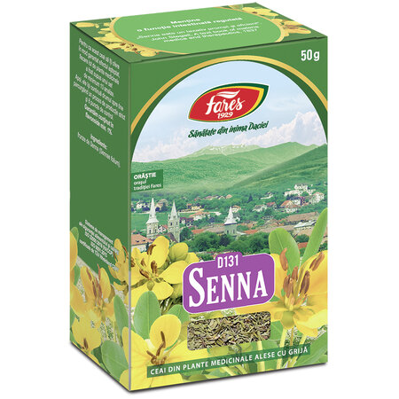 Ceai Senna frunze, D131, 50 g, Fares