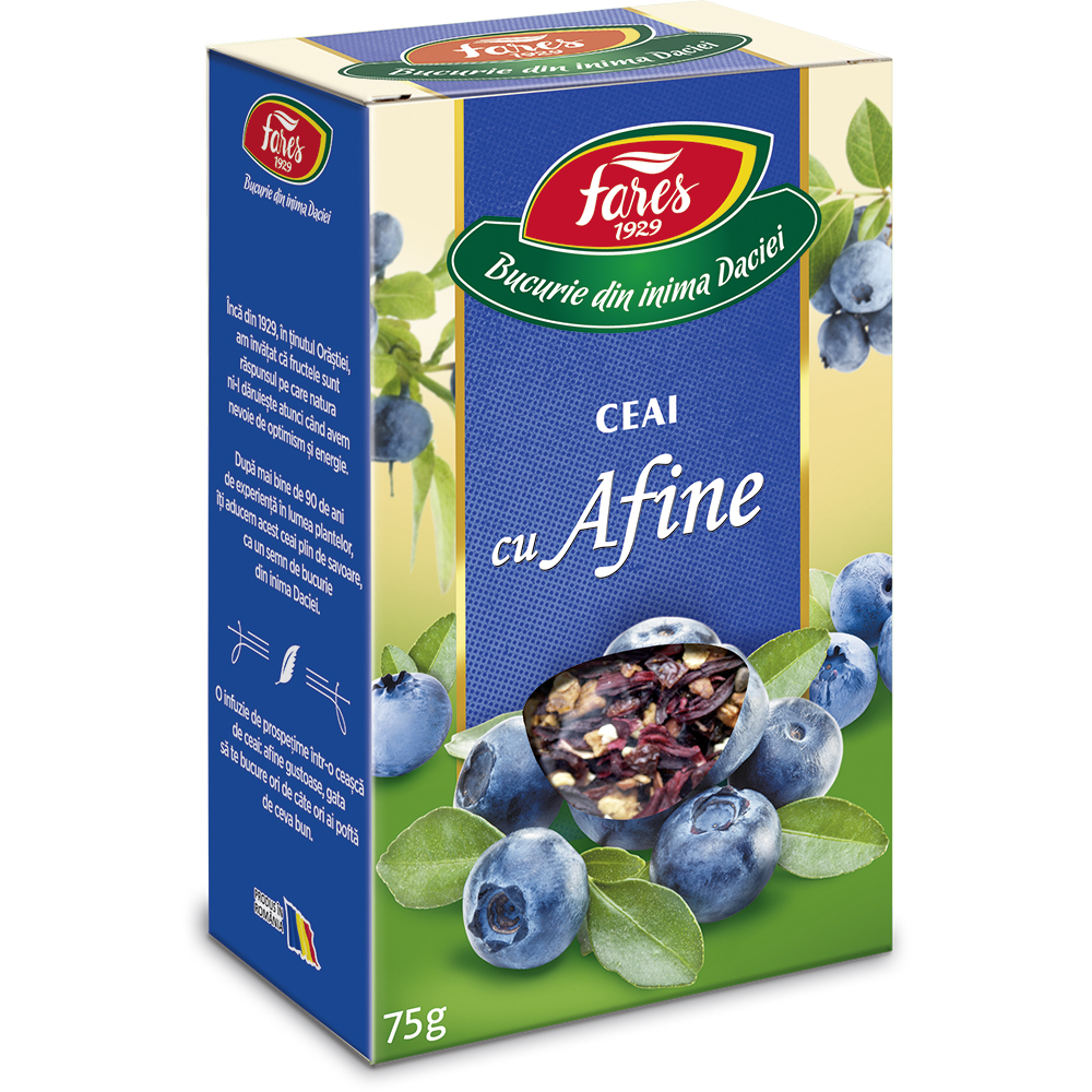 Ceai cu afine Aromfruct, 75 g, Fares