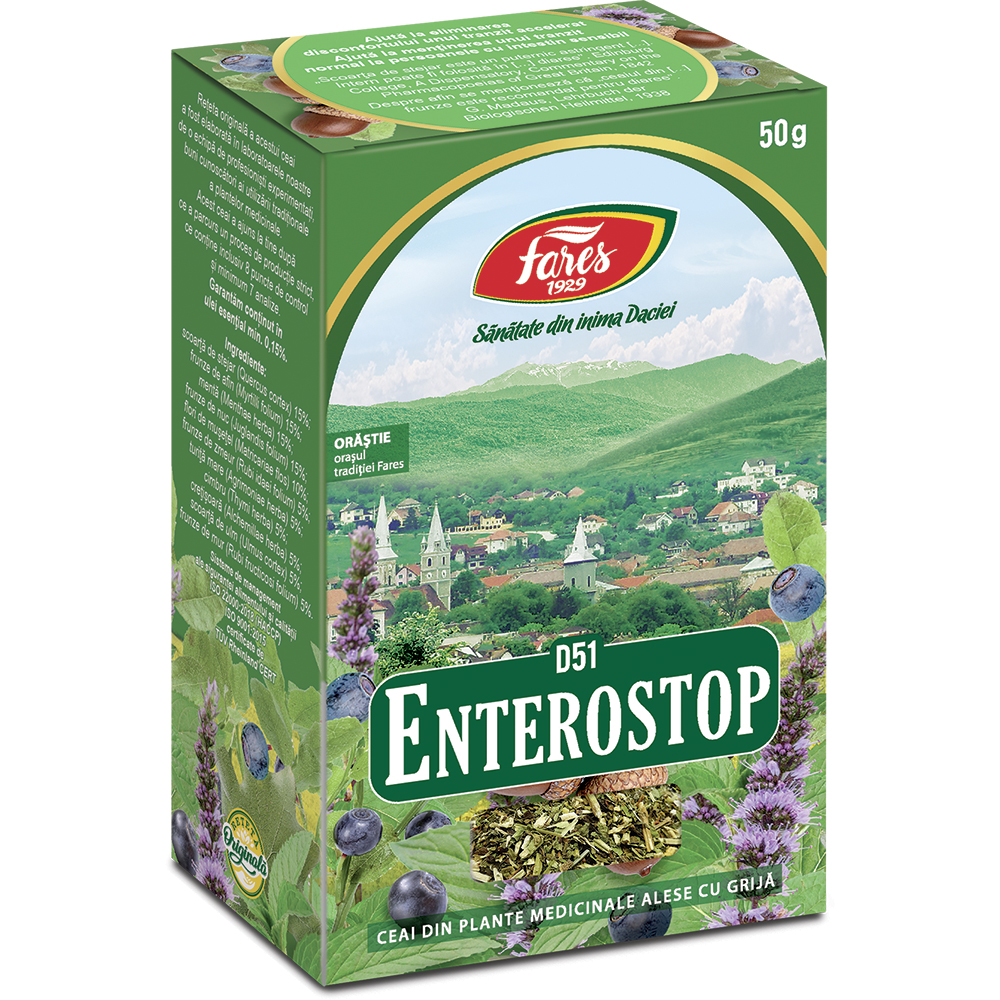 Ceai Enterostop, D51, 50 g, Fares